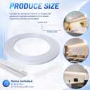 Woanger 100ft/30m Continuous White Seamless Plastic Cover for 17mm U Shape Aluminum LED Channel System - Replacement Diffuser Strip and Channel Cover Fit Adhesive Wall Strip