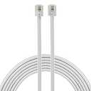 Power Gear Telephone Line Cord, 15 Feet, Phone Cord, Modular Jack Ends, Works for Phone, Modem or Fax Machine, for Use in Home or Office, White, 76192, Pack of 2