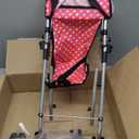 fash n kolor - Doll Stroller My First Baby Doll Strollers Toy - Flower Design with Basket in The Bottom- Doll Accessories 2 Free Magic Bottles Included (Polka Dot)