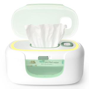 Momcozy New Baby Wipe Warmer, Large Capacity Wipe Dispenser Compatible with 60-80pcs, 10-Min Fast Heating,4 Temperature Modes, Innovative Spring Design, Silicone&Top Seals, Even Heating, 3-Level Nightlight
