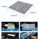 PHILTOP HEPA Cabin Air Filter w/Activated Carbon, Compatible with CF10360 Chevrolet Silverado 1500 2500 HD 3500, Tahoe, Suburban 1500 2500, GMC Sierra 1500, Yukon, Hummer H2, Cadillac Escalade ESV EXT