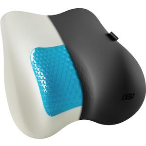 Skechers Lumbar Pillow Premium Gel & Memory Foam, Lumbar Support Pillow for Office,Chair Lower Back Pain Relief Lumbar Pillow,Ergonomic Back Support Pillow for Office Chair,Car,Home,Travel,Black