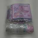 122Pcs Mermaid Birthday Party Decorations Set Mermaid Party Supplies Includes Plates, Napkin, Fork, Cup, Tablecloth, Banner for Baby Shower Ocean Birthday Party Decorations, Serves 24