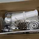 Meat Grinder Attachment for KitchenAid Stand Mixer, 15PCS Stainless Steel Meat Grinder Accessories for Kitchen Aid With 4 Grinding Plates, 2 Sausage Stuffer Tubes, 3 Grinding Blades, 1 Large Food Tray