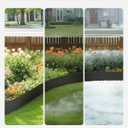 VEVOR Steel Landscape Edging, 6 Packs 40 x 8 in Rust-Resistant Metal Landscape Edging, Bendable Garden Edging Border, Heavy Duty Lawn Edging, Easy-to-Install, Flower Bed Yard Pathway Divider Black