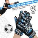 BEAST RAGE Goalkeeper Gloves for Boys Kids Youth Football Keeping Soccer Goalie Gloves with Strong Grip for Ball Receiver,Wrist Support 4MM Latex Palm (Size 2 - fit for 4 to 5 Years Old, Blue)