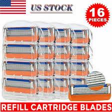 16 Pcs Gillette Fusion 5-Layer Razor Blade Refills Orange
