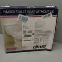 Drive Medical Raised Toilet Seat with Lock, Standard Seat, 4"