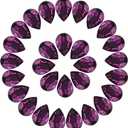 Teardrop Rhinestones 100Pcs Amethyst Point Back Glass Rhinestones for Crafts Jewelry Making,13x18mm