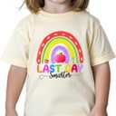 Boys Last Day of School Shirt for Kids Toddler Girls Funny Graphic Tee Short Sleeve 3-8Y