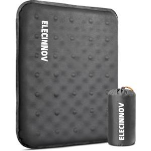 Inflatable Seat Cushion, Self Inflating Memory Foam Stadium Seat Cushion Lightweight Camping Chair Pad Airplane Cushion for Long Flights Outdoor Travel Bleacher Office Car Backpacking (Grey) (Regular, Gray-1pack)