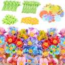 Hamdol Flower Press Toy Accessories for Kids, DIY Fabric Flower Craft Refill Kit, Arts & Crafts Supplies for Flower Bouquet Making, Perfect for Valentine, Easter, Birthday Gift (Black)