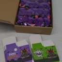 Civaner 24 Sets Halloween Stuffed Animal Mini Plush Toys Bulk with Gift Boxes Small Pumpkin Witch Hat and Keychains for Halloween Party Favors Decorations Classroom Exchange Gifts Doll(Bat)