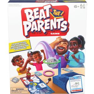 Spin Master Games, Beat The Parents, 2025 Edition with New Challenges & Cards, Friendly Competition Family Game, Family Game Night, 4-8 Players, for Ages 6 & Up