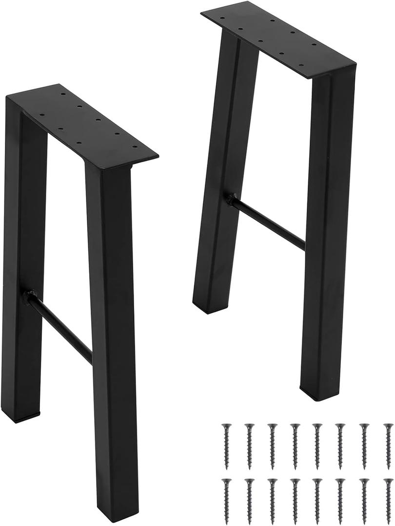 TC-HOMENY 20 Inches Coffee Table Legs Set of 2 Metal End Table Legs Furniture Bench Legs Industry