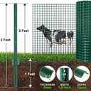 Fence Post 3 Feet / 36 Inch, Pack of 10, Heavy Duty Metal Fence Posts, No Dig U Post with U-Channel, Adjustable Tabs & Anchor Plate, Rust-Proof Steel Fence Stakes for Garden, Farm, Lawn, Poultry