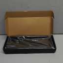 Bathroom Tray for Counter Top Organizer  Oak Wood Vanity Tray with Metal Frame for Dresser, Kitchen, Nightstand  Black Decorative Storage (11" x 4.5" x 1.5")