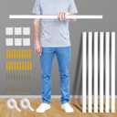 236in Cord Hider Kit, Cord Covers for Wires on Wall, Long, Large, Cord Hider for Wall Mount tv, Paintable Cable Raceway, tv Cable Hider Wall kit, Wire Covers for Cords,6X(L39.4in W0.95in H0.5in) White