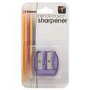 Officemate Achieva Twin Pencil and Crayon Sharpener, Assorted Translucent Colors (30230) 2pcs