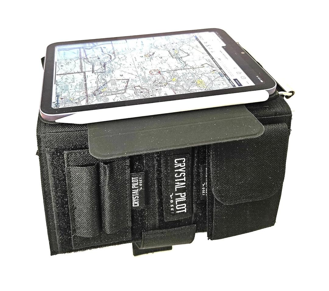 Crystal Pilot Flight Pad 6 Plus. 3 in 1 Tablet Kneeboard with Aluminum Clipboard and VFR Placard. Compatible with Mini iPad 6