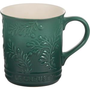 Le Creuset Olive Branch Collection Stoneware Embossed Mug, 14 oz., Artichaut