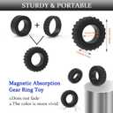 Cevioce Fidget Toys Adults,12 Pcs Magnetic Rings Silicone Spiky Sensory Rings,Fidget Magnetic Spinner Ring for Teens Boys Coolest Texture Autism Stress Relief Toy Birthday Gifts Classroom Prizes Kids
