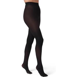HUE womens Opaque Sheer to Waist Opaque Tight (5, Black)