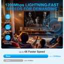 WiFi Extender Signal Booster, Dual Band 5.8GHz&2.4GHz, WiFi Booster Covers Up to 10000 Sq.ft, 1.2Gbps WiFi Repeater with Ethernet Port, 1-tap Setup, 1200M-99A