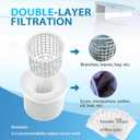 Above Ground Pool Skimmer,No Installation Required, no Adjustable Bracket Required,Comes with 10 Filter Socks, Special Note: The Pool Pump Flow Rate Must not Exceed 2100 GPH(Turquoise)