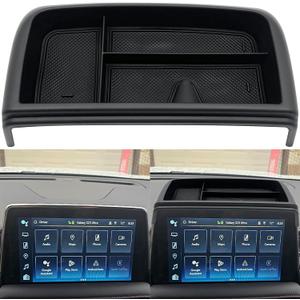 JOJOMARK Dash Storage Tray Insert behind Screen Organizer Storage Accessories fit for 2021 2022 2023 2024 GMC Yukon Chevy Tahoe Suburban Fit for Power Sliding Console
