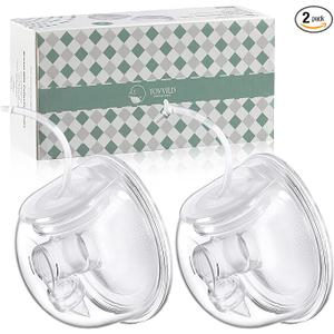 TOVVILD Breast Pump Accessories 8oz Milk Collection Cup, Compatible with Spectra S1/S2/S9, Not Original Spectra Part, Replacement 24mm Flange Milk Collector Cup Tubing Parts, 2 Pack