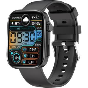 Smart Watches for Men Women, Make/Answer Calls, 2.01" HD Screen with 260+ Watch Faces, Heart Rate/SpO2/Sleep Monitor, 123 Sports Modes, Long Battery Life Fitness Watch Compatible with iPhone Android