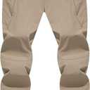 TACVASEN Men's Lightweight Hiking Tactical Pants Waterproof Quick Dry Cargo Work Rain Outdoor Pants 8 Pockets (Beige, XXXL)