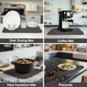 Dark Gray Dish Drying Mats 20" x 15", XL Kitchen Drying Mat for Counter, Microfiber Dish Dryer Mat, Microfiber Dish Rack Mat, Foldable Dish Drying Pad for Dishes, Pots, Pans (Dark Gray)