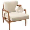 H.VERSAILTEX Chair Slip Covers with Arms 2 Piece Sofa Covers Super Stretch Cushion Covers for Modern Living Room Chair Soft Accent Chair Cover(Seat Cushion Cover Plus Back Cushion Cover, Ivory)