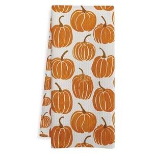 WOTYPU Fall Pumpkin Kitchen Towels, Pumpkin Decor Dish Tea Towel for Kitchen Decor, Fall Autumn Hand Towels for Bathroom Decor, 16x24 Inch