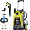 Electric Pressure Washer 4800PSI Max 2.9GPM Power Washer with 25 FT Hose, 4 Quick Connect Nozzle,High Pressure Cleaning Machine for Pool, Patio, Car Cleaning (Yellow)