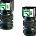 Flex-Drain ADP53102 Downspout Adaptor, Landscaping Drain Pipe Adapter 3 by 4 by 4-Inch 2 Pack