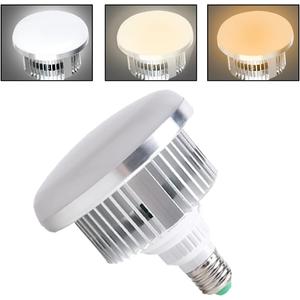 85W Light Bulb Dimmable Tricolor LED Bulbs 5500K Spiral Softbox Bulb in E27 Socket for Photography Photo Video Studio Lighting White Warm Cold1 Pack