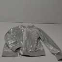 COOFANDY Metallic Jacket 70s Disco Party Varsity Jacket Zip-up Baseball Bomber (Large)