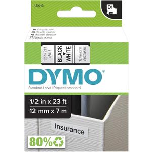 DYMO D1 Labels 1/2-Inch x 23-Foot Roll Black Print on White Self-Adhesive For LabelManager Label Makers