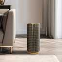ZOEJADE Minimalist Luxury Ceramic Umbrella Stand Umbrella Holder Vase for Umbrella Canes Walking Sticks Entryway Indoor 18" High Black Gold