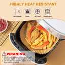 Air Fryer Paper Liners: 125Pcs Air Fryer Liner Disposable, Oilproof Waterproof Airfryer Parchment Paper Baking Liner Round Basket(6.5inch)
