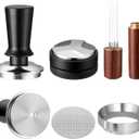 5PCS 58mm Espresso Accessories Kit,Espresso Tamper Tool,Coffee Distribution Tools,WDT Tool Espresso,Magnetic Dosing Funnel and Espresso Puck Screen,Fits 58mm Espresso Machine Portafilter