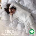 Goose Feather Down Comforter California King Size,100% Organic Cotton Duvet Insert,All-Season Luxury Duvet Insert with Baffle Box Design, 750+Fill Power Hotel Collection Bedding Comforter (White)