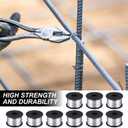 Shimeyao 10 Rolls Rebar Tie Wire Tool 1/32" 0.8 mm 360 ft Rebar Gun Tie Wire Coil for Automatic Twister Machine, 3600 ft Totally