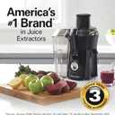 Hamilton Beach Juicer Machine, Big Mouth 3 Feed Chute for Whole Fruits and Vegetables, Easy to Clean, Centrifugal Extractor, Vegetable & Fruit Juicer, BPA Free, 800W Motor, Black