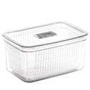 BINO | Produce Saver - 23.7 Cup/ 5.6L | Fridge Storage Containers for Fruits and Vegetables | Vegetable Storage with Adjustable Air Vent, Removable Basket | BPA-Free Fridge Organizers and Storage