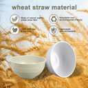 12 Pcs Unbreakable Cereal Bowls Set, 26 Oz Wheat Straw Bowls Set, Microwave & Dishwasher Safe Bowls for Kitchen, Reusable Plastic Bowls for Soup, BPA Free, White (NON-CERAMIC)