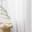 Extra Wide Pinch Pleat 100 x 84 Inch Linen Curtains for Living Room Divider White Light Filtering Semi Sheer Pleated Drapes Patio Curtains for Sliding Door Floor to Ceiling Window Drapes Panels
